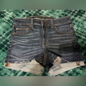 American Eagle Outfitters Dark Blue Denim Shorts
